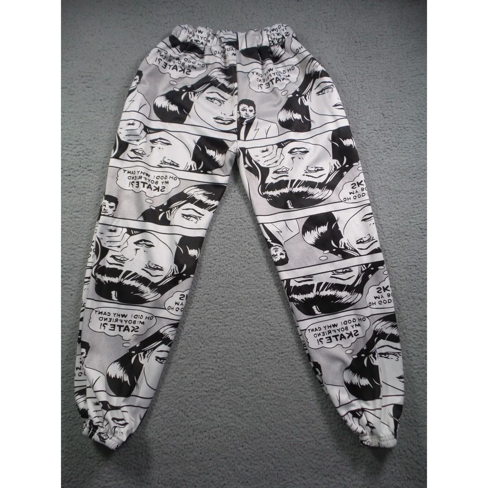 Trasher Magazine Pants Youth XXL 21x26‎ White Elastic Waist All Over Print